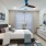 recessed lighting and ceiling fan in carpeted bedroom in senior luxury apartments