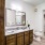 walk-in closet in bright bathrom in senior luxury apartments