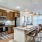 pendant lights over kitchen island in senior luxury apartments